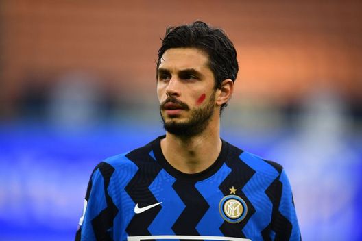 MILAN, ITALY - NOVEMBER 22: Andrea Ranocchia of FC Internazionale looks on during the Serie A match between FC Internazionale and Torino FC at Stadio Giuseppe Meazza on November 22, 2020 in Milan, Italy. (Photo by Claudio Villa - Inter/Inter via Getty Images)