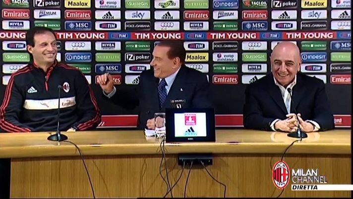 Berlusconi con Allegri: nel 2010 furono necessarie 2 conferenze stampa…  Berlusconi Allegri