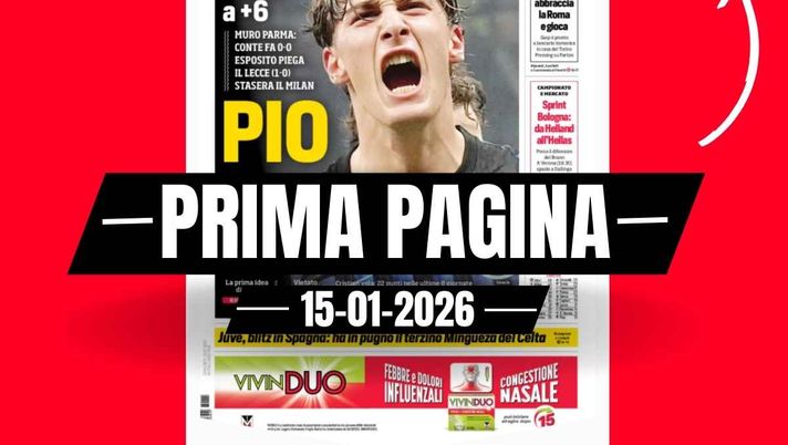 Prima pagina Corriere dello Sport: 'L'Inter stacca il Napoli. Stasera il Milan'