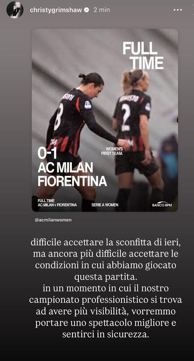 femminile-milan-fiorentina-campo-impraticabile