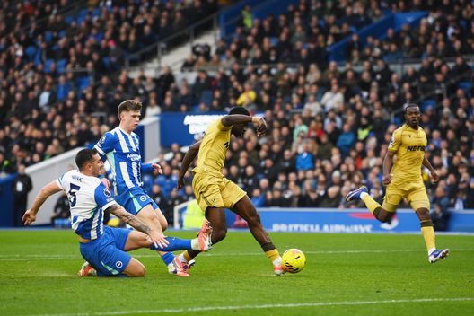 Ismaila Sarr, Crystal Palace segna il gol vittoria nel derby contro il Brighton (8Febbraio 2026) - Ph Getty Images
