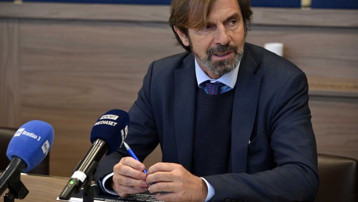 Filippo Galli (ex calciatore ed ex dirigente AC Milan) durante un convegno (Getty Images) Filippo Galli AC Milan