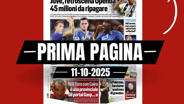 Prima pagina Tuttosport: scende il campo l'Italia di Gattuso