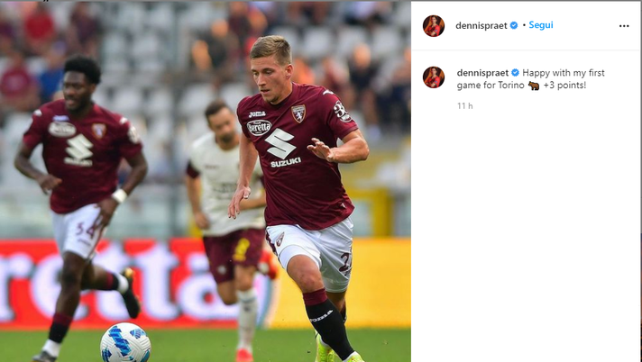 Le reazioni social del Torino, felicità Praet. Rincon subito in sala pesi- immagine 1