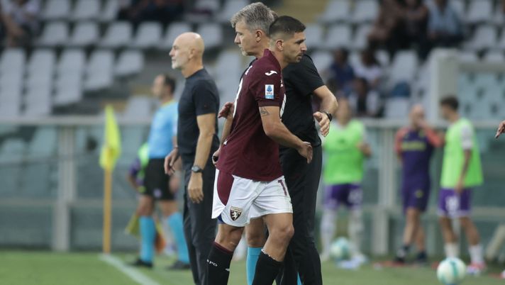 Giovanni Simeone of Torino FC during the Italian Serie A, 2025/26 season, football match between Torino FC and ACF Fiorentina on 31 August 2025 at Stadio Olimpico Grande Torino, Turin, Italy. Photo Nderim Kaceli Baroni, prove di attacco a due: “Lavoriamo per Adams e Simeone insieme” - immagine 1