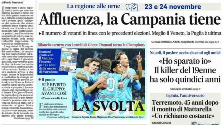 Il Napoli sui media: le prime pagine dei quotidiani di oggi- immagine 1
