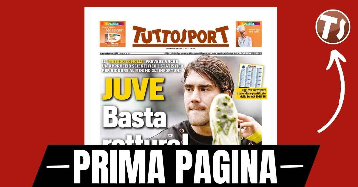 prima pagina tuttosport il milan contatta vlahovic