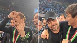 Scudetto al Napoli: Conte festeggia con gli attori di Gomorra | VIDEO
