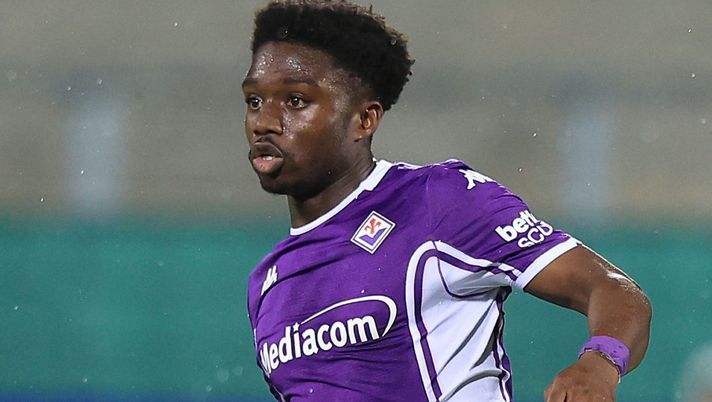 FLORENCE, ITALY - SEPTEMBER 13: Tariq Lamptey of ACF Fiorentina in action during the Serie A match between ACF Fiorentina and SSC Napoli at Artemio Franchi on September 13, 2025 in Florence, Italy. (Photo by Gabriele Maltinti/Getty Images) Lamptey