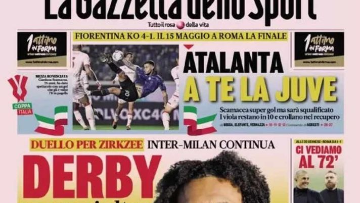 PRIMA PAGINA GAZZETTA DELLO SPORT OGGI: “Atalanta, a te la Juve” - immagine 1