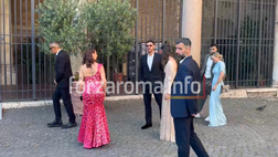 Ecco l’arrivo di Pellegrini e El Shaarawy al matrimonio di Scamacca