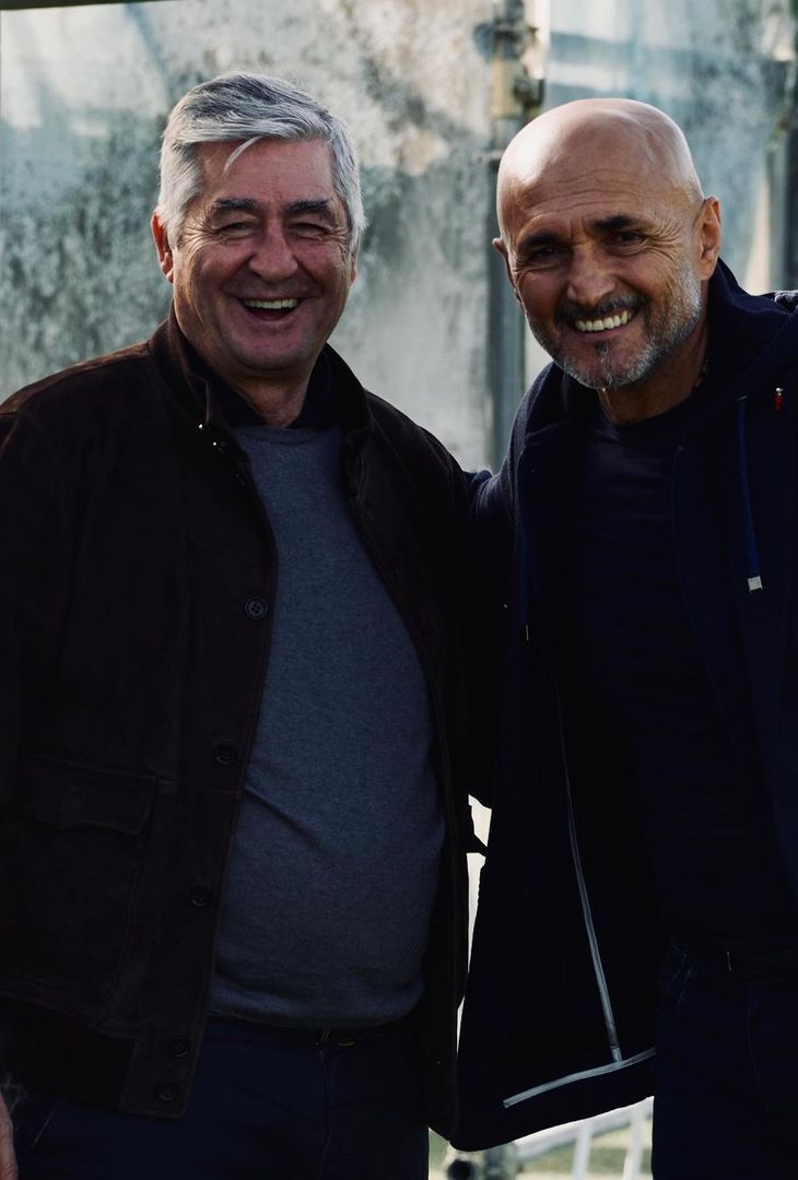 Il ct della Nazionale Luciano Spalletti ha assistito questo pomeriggio all’allenamento dei giallazzurri