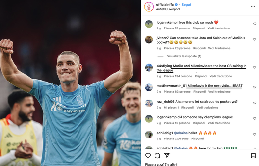 I tifosi del Nottingham stravedono per Milenkovic: “È il nuovo Vidic”- immagine 2