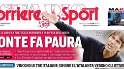 PRIMA PAGINA CORRIERE DELLO SPORT OGGI: “Conte fa paura”