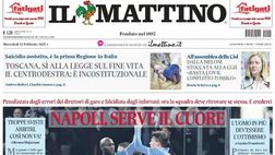 PRIMA PAGINA IL MATTINO OGGI: “Napoli, serve il cuore”