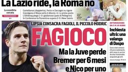 PRIMA PAGINA CORRIERE DELLO SPORT OGGI: “Lukaku in amore, Napoli lo adotta”