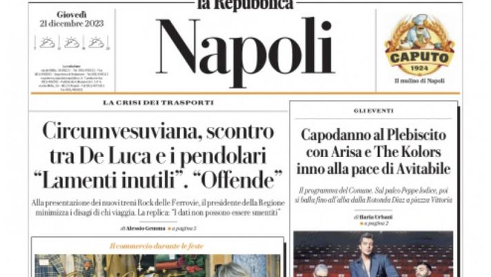prima pagina la repubblica