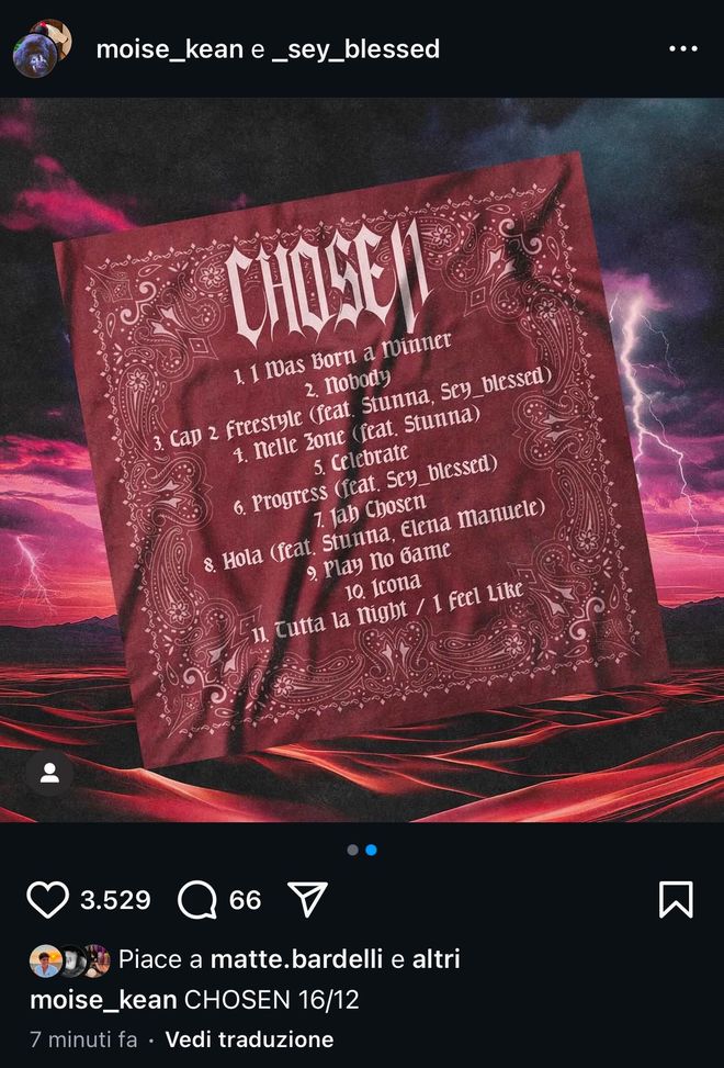 FOTO – Ecco la copertina dell’album di Moise Kean: l’annuncio social- immagine 2