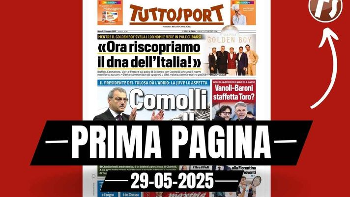 Prima pagina Tuttosport: 'Juventus, Comolli alla Marotta'