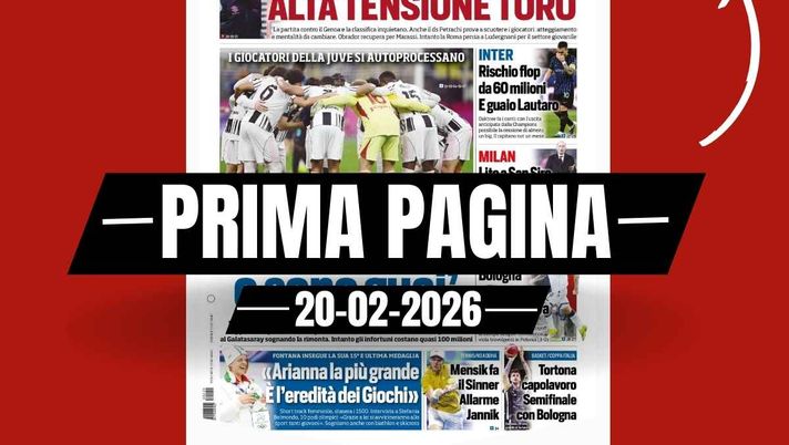 Prima pagina Tuttosport: 'Milan-Como, lite a San Siro: Allegri paga, Fàbregas no'