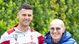Arrigo Sacchi in visita a Casteldebole