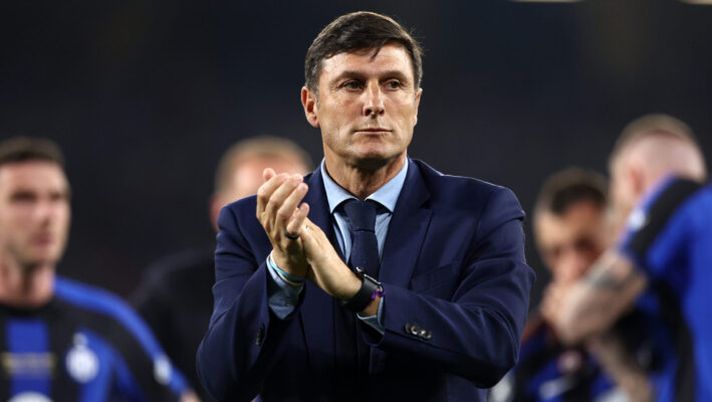 ISTANBUL, TURKEY - JUNE 10: Javier Zanetti looks dejected at the end of the UEFA Champions League 2022/23 final match between FC Internazionale and Manchester City FC at Ataturk Olympic Stadium on June 10, 2023 in Istanbul, Turkey. (Photo by Francesco Scaccianoce - Inter/Inter via Getty Images) Javier Zanetti: “Chivu a lungo all’Inter? Rispondo così! Sul ritorno di A. Stankovic e lo scudetto…” - immagine 1