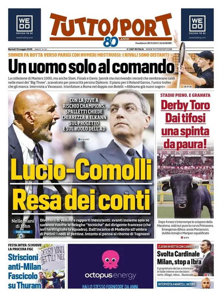 Le prime pagine dei quotidiani sportivi: “Juve e Napoli, ribaltone”- immagine 4