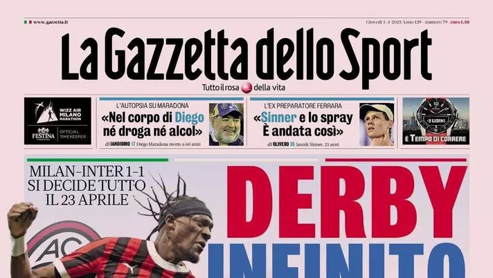 PRIMA PAGINA GAZZETTA DELLO SPORT OGGI: “Inzaghi al rinnovo, ci metto la firma”