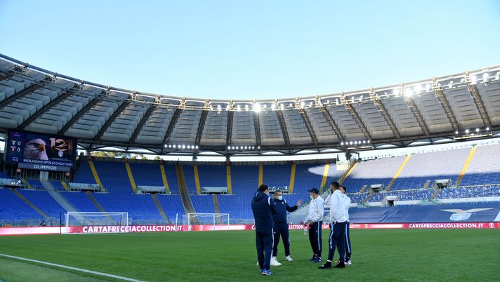 ROME, ITALY - MARCH 02: A general view during the Serie A match between SS Lazio and Torino FC at Stadio Olimpico on March 02, 2021 in Rome, Italy. The match, despite it's not postponed by Lega Serie A, will not be played as Torino team need to observe a home quarantine until midnight on Tuesday due to Covd-19. (Photo by Marco Rosi - SS Lazio/Getty Images) Lazio-Torino, il club biancoceleste annuncia il ricorso: “Agiremo in tutte le sedi preposte” - immagine 1