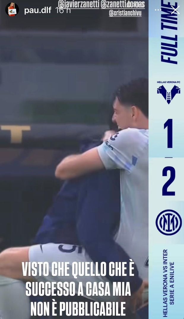 Esulta Chivu in Verona-Inter, il commento della moglie di Zanetti: “Quello che è successo…”- immagine 3