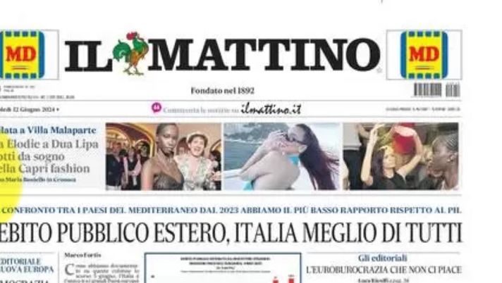 PRIMA PAGINA IL MATTINO OGGI: “Di Lorenzo, il veto di Conte: ‘Decisivo nel mio Napoli'” prima pagina il mattino oggi