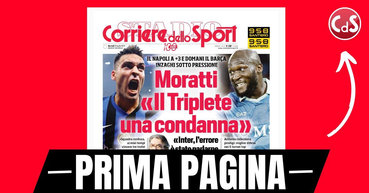 Prima pagina da Pianetamilan.it prima pagina corriere dello sport moratti ‘inter il triplete una condanna