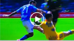 VIDEO Napoli-Frosinone 1-0, azzurri in vantaggio: tiro a giro delizioso di Politano