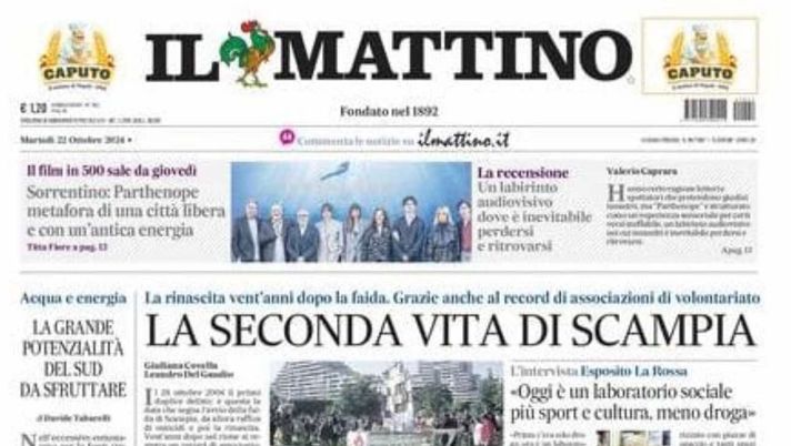 PRIMA PAGINA IL MATTINO OGGI: “Kvara, il Napoli e la sintonia oltre il contratto” prima pagina il mattino oggi