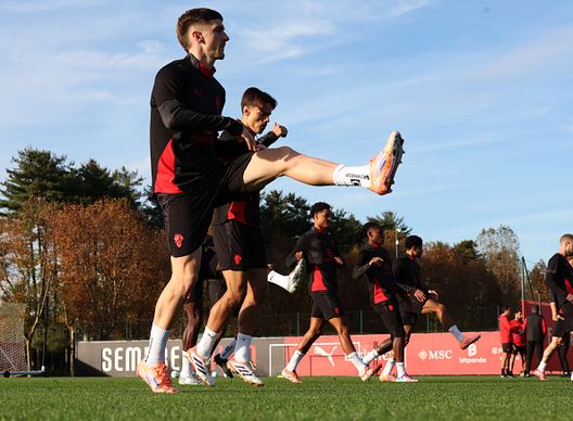 Alexis Saelemaekers oggi a Milanello (Photo by Claudio Villa/AC Milan via Getty Images) Oggi a Milanello