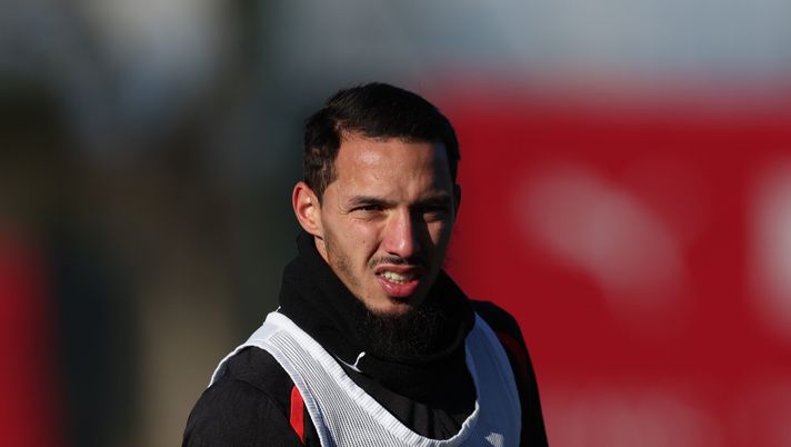 Ismaël Bennacer AC Milan allenamento Milanello