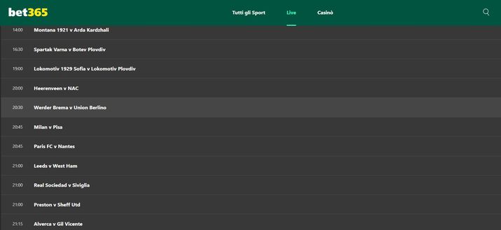 Novara-Virtus Verona Werder Brema-Union Berlino