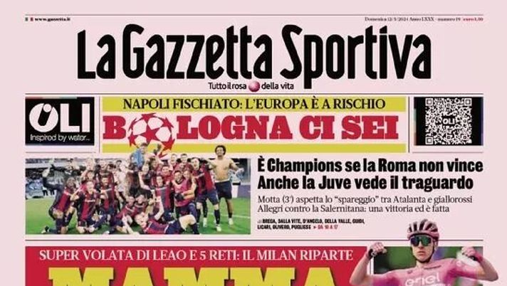 PRIMA PAGINA GAZZETTA DELLO SPORT OGGI: “Napoli fischiato: l’Europa è a rischio” - immagine 1