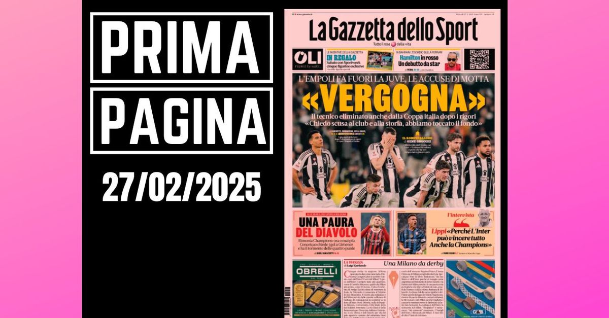 Prima pagina Gazzetta dello Sport: Milan, rimonta Champions ora o mai più