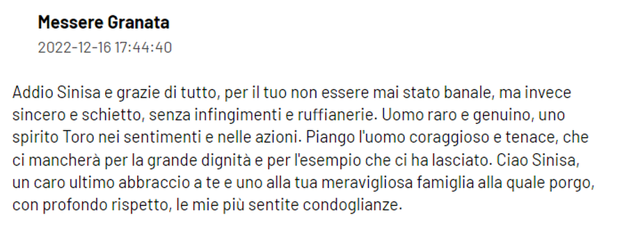 I ricordi dei lettori di TN per Miha: “Ciao Sinisa, saluta gli Invincibili”- immagine 19