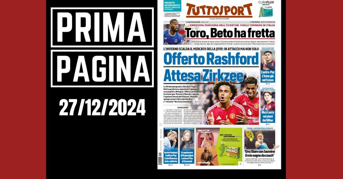 Prima pagina Tuttosport: “Ricci resta nei piani del Milan”