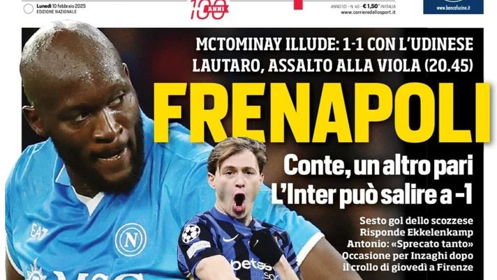PRIMA PAGINA CORRIERE DELLO SPORT OGGI: “Frenapoli” - immagine 1