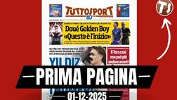 Prima pagina Tuttosport: “Roma-Napoli 0-1, blitz di Neres. Conte ripiglia subito Allegri”