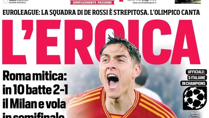 prima pagina corriere dello sport oggi