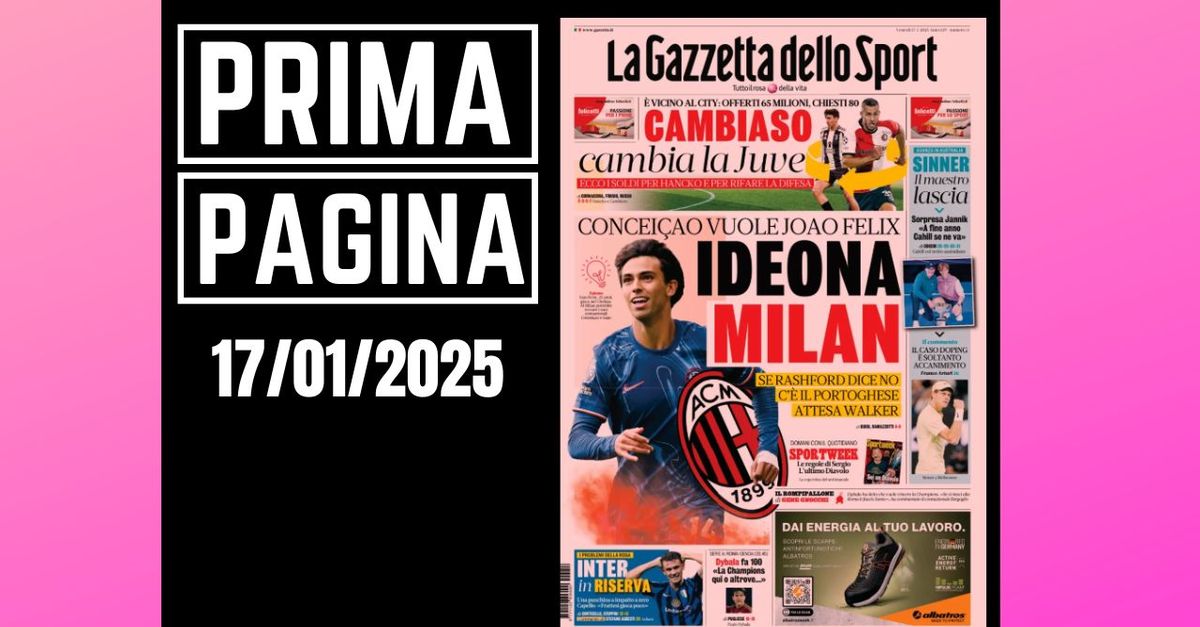 Prima pagina Gazzetta dello Sport: ideona Milan, Conceicao vuole Joao Felix!