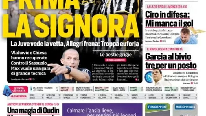 EDICOLA CDS – Prima la Signora: a Reggio la Juve può tornare in testa dopo 3 anni - immagine 1