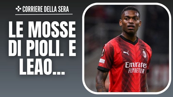 Rafael Leao (attaccante AC Milan), durante Milan-Roma 0-1 (Europa League 2023-2024) | News (Getty Images) Leao AC Milan AS Roma Milan-Roma 0-1 Europa League 2023-2024