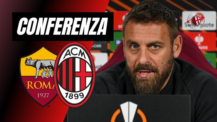 Conferenza stampa Daniele De Rossi AS Roma Roma-Milan Europa League 2023-2024