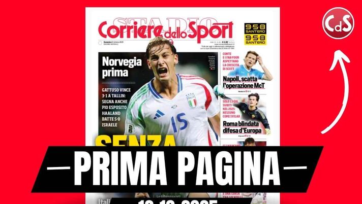 Prima pagina Corriere dello Sport: 'Italia condannata allo spareggio'