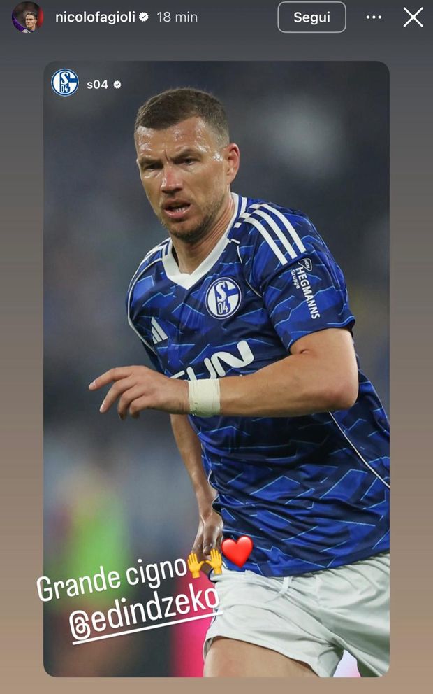 FOTO – Fagioli applaude Dzeko dopo la promozione: “Grande cigno”- immagine 2